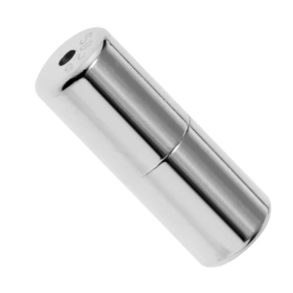 Dailymall 925 Sterling Silver Barrel Screw Clasps Jewelry Findings 12x4.7mm 1mm Hole - Silver, S 2