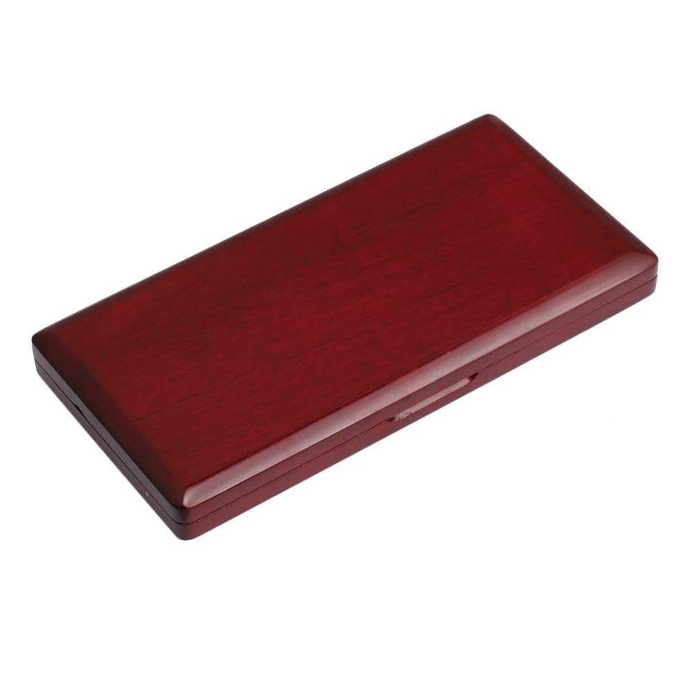 Mxfans Elegant Handmade Wooden Bassoon Reed Box for 9 Reeds Red Wood Color