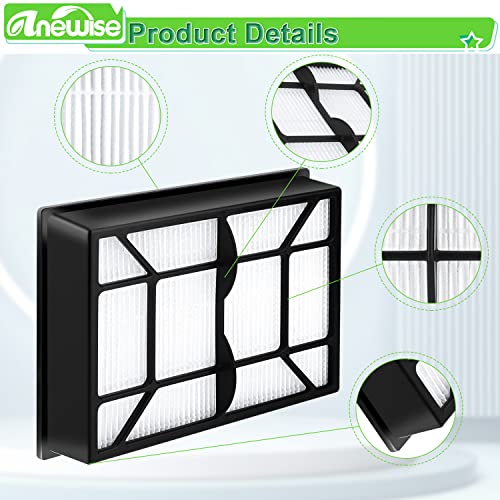 Anewise 53296 Ef-9 Hepa Media Filter For Kenmore 21814, 81714, 22614, 31140, 31150, Bu1017, Bu1018, Bu1005, 10065 Upright And Canister Vacuum, 4Pack #TOP4