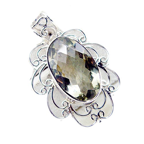 Pendentif en améthyste verte et argent pour sublimer vos tenues bohèmes