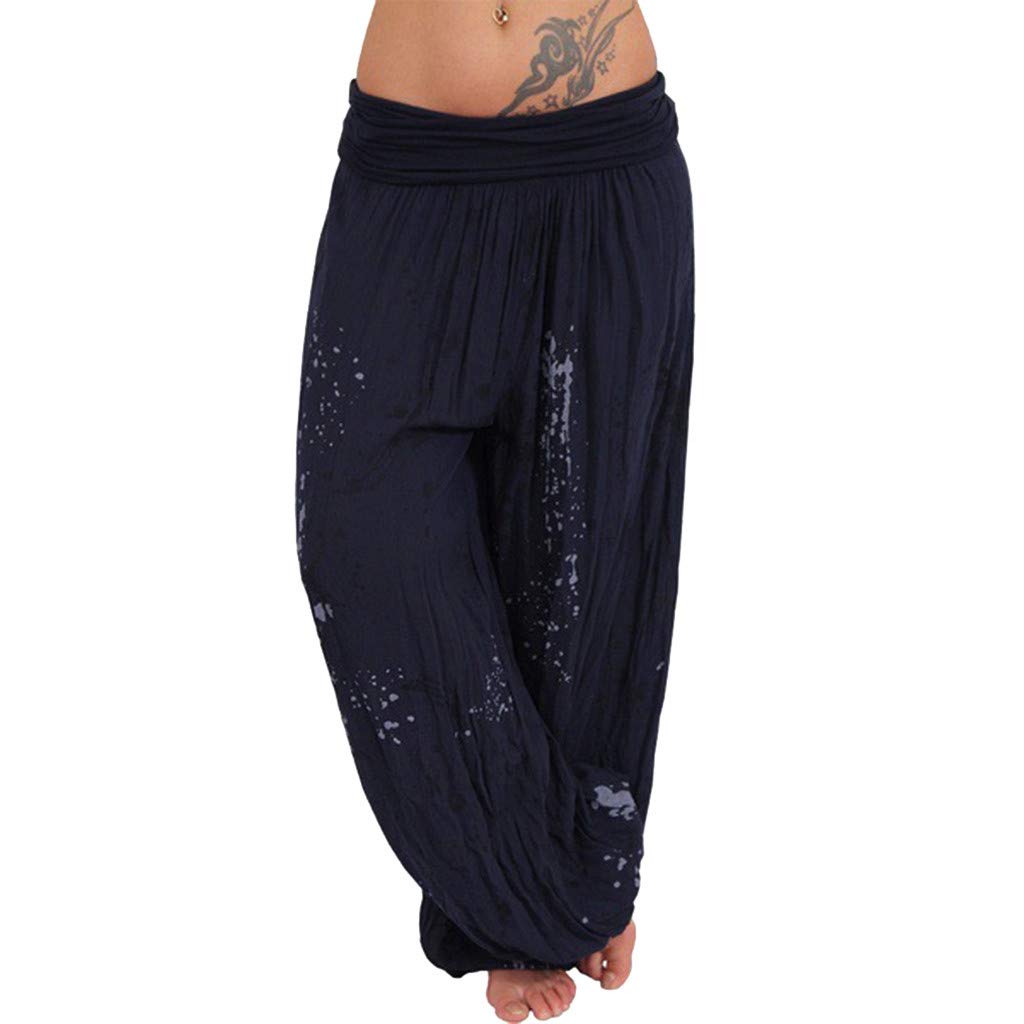 Pantalon sarouel large pour femme, pantalon de loisirs léger avec taille