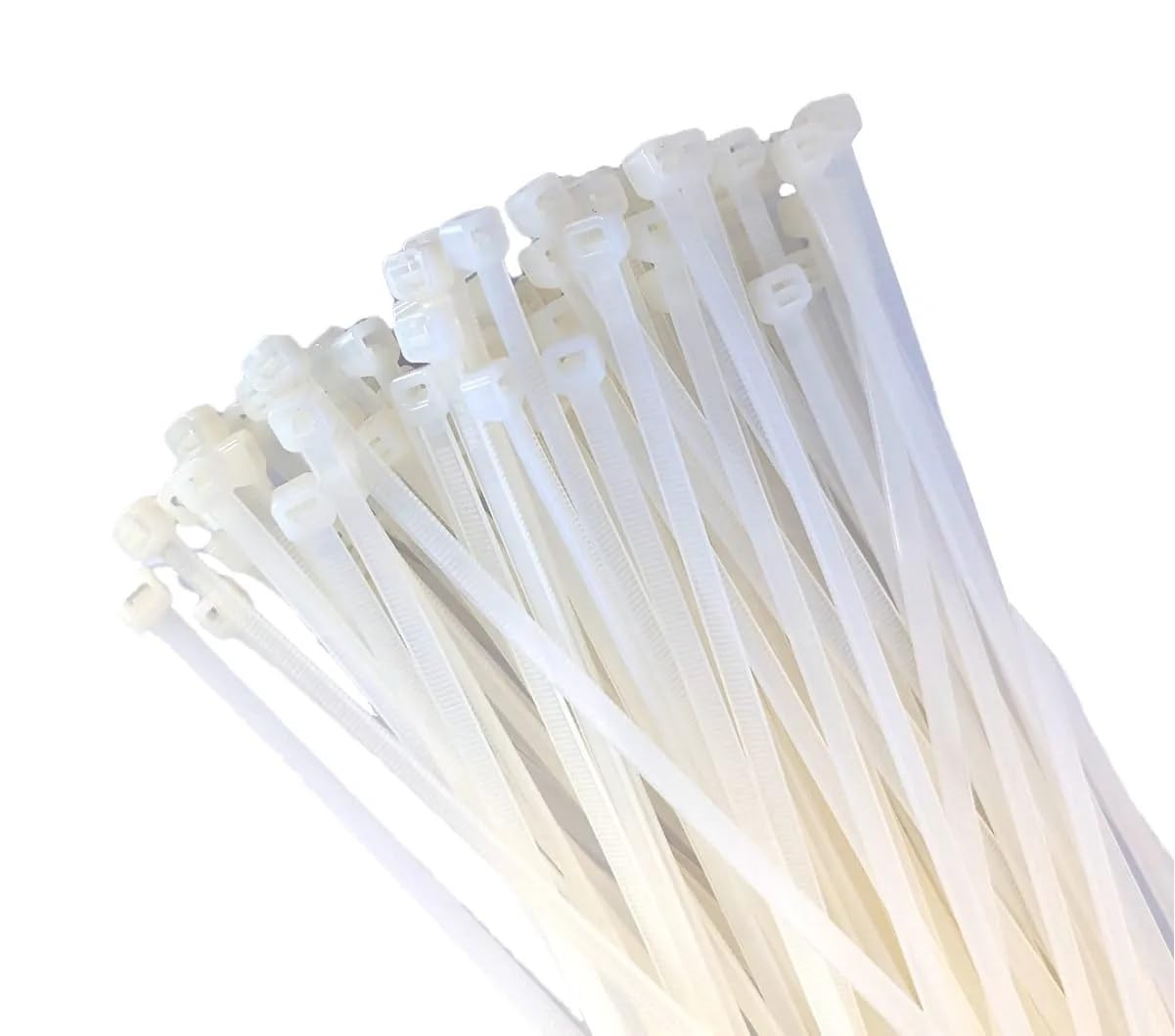 WCC® 1000-Pack Clear Cable Ties - Strong & Durable Zip Ties (100mm X 2