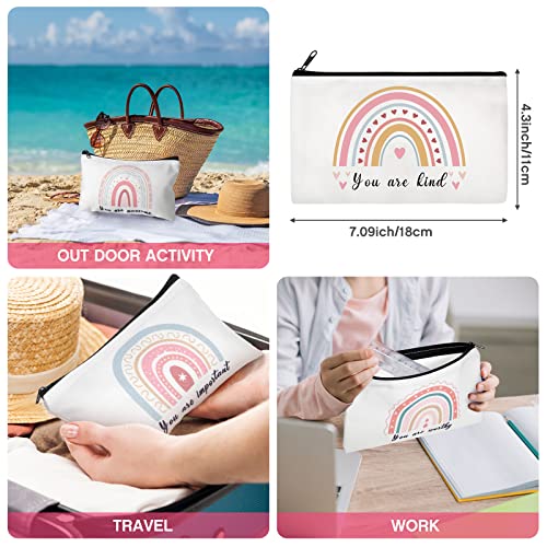 Yahenda RS-YAHENDA-737 16 Pieces Cosmetic Makeup Bag Inspirational Zipper Pouch You Are Amazing Loved Beautiful Kind Pouch Inspirational Gifts thumb #4