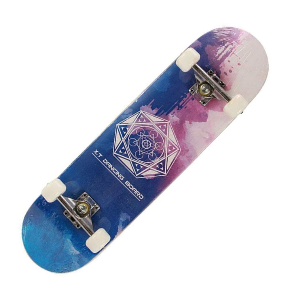 Skateboard für Anfänger 31 x 8 Zoll Komplettboard mit ABEC-7 Kugellager Double Kick Skateboards Geburtstagsgeschenk für Kinder Teenager und Erwachsene