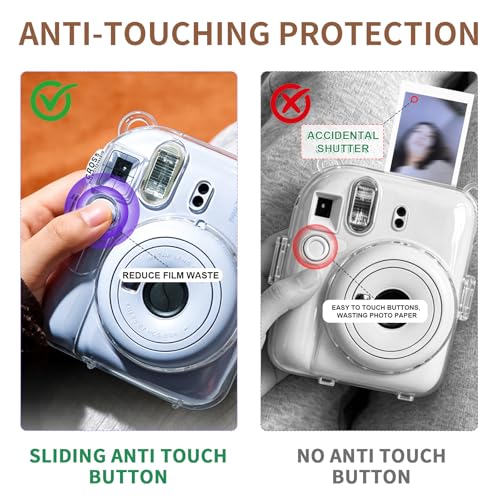 Funda Transparente para Fujifilm Instax Mini 12 con Correa Azul miniatura 2