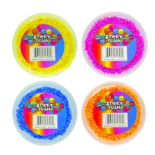 Raymond Geddes Sticky Foam Toy for Kids (Pack of 12) - Moldable and Stretchable Play Foam for Kids - Sensory Play Toys by GEDDES - Used condition - US$13.71