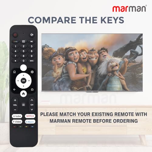 Image of marman Compatible with Haier Smart Tv Remote Control Model HTR-U31 Suitable for 4K LED UHD HD TV Non Voice Command - Pairing Not Requied - Match Remote Key by Key with Existing Model Remote