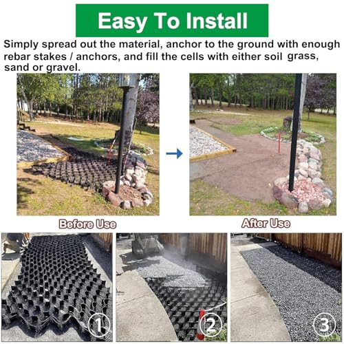 Grilles de stabilisation du sol pour une allée de jardin propre et stable