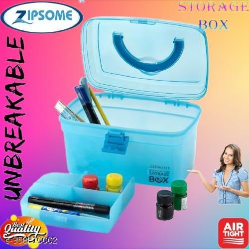 Storage Box First aid Cabinet Storage Bins Medicine Case Baby Plastic Storage Box Portable Multipurpose Plastice Storage Box Travel Stationery nizer Storage Box Use for Makeup Cosmetic (17 -P1790) 1