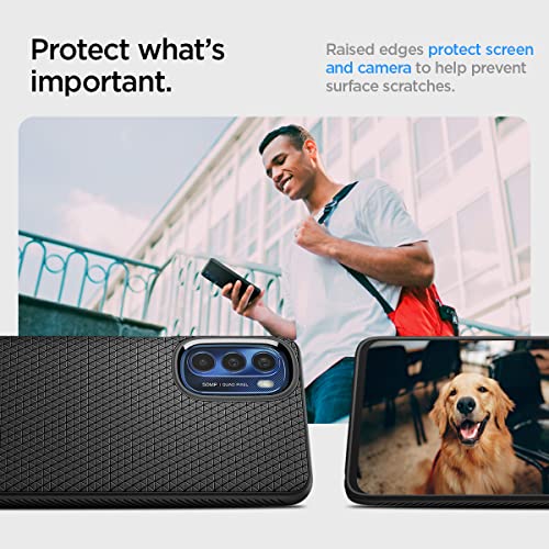 Image of Spigen Liquid Air Designed for Moto G Stylus 2022 Case - Matte Black