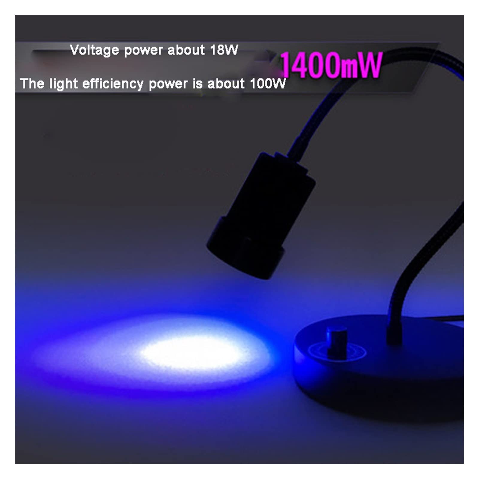 Lámpara Ultravioleta, Tira de lámpara curado coloidal UV ajustable 100W, adhesivo sin sombras, pegamento, máscara soldadura, desarrollo al ras, impresión 3D inyección tinta fotográfica(365nm)