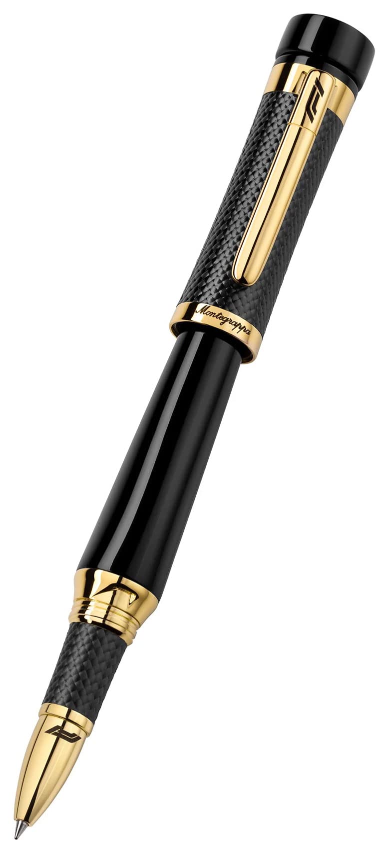 MontegrappaLimited Edition F1 Speed Podium Black Yellow Gold/Black Rollerball Pen ISS1LRBC