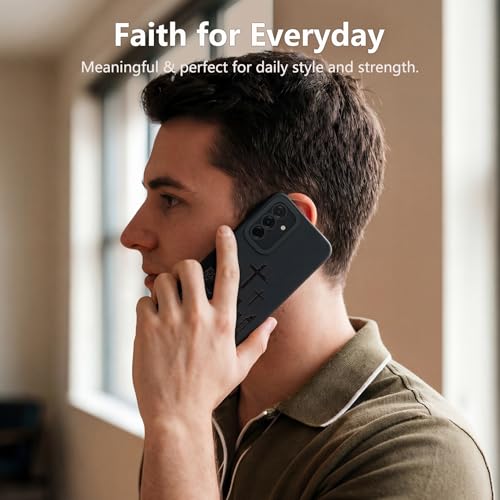 Cadeau chrétien coque Galaxy A36 5G verset biblique en silicone - 4