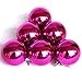 Produktbild SUPVOX 4 cm Glänzende Weihnachtskugeln Runden Kugeln Weihnachtsbaum Party Dekorative Kugeln Ornament - 6 Teile/Satz (Rosy)