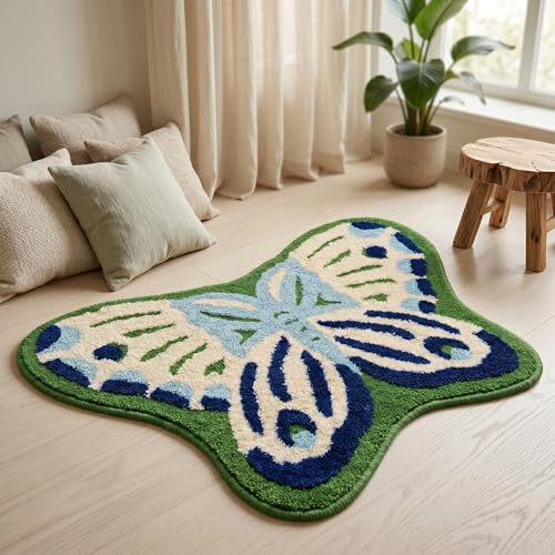 Topadorn Butterfly Shaped Bath Mat