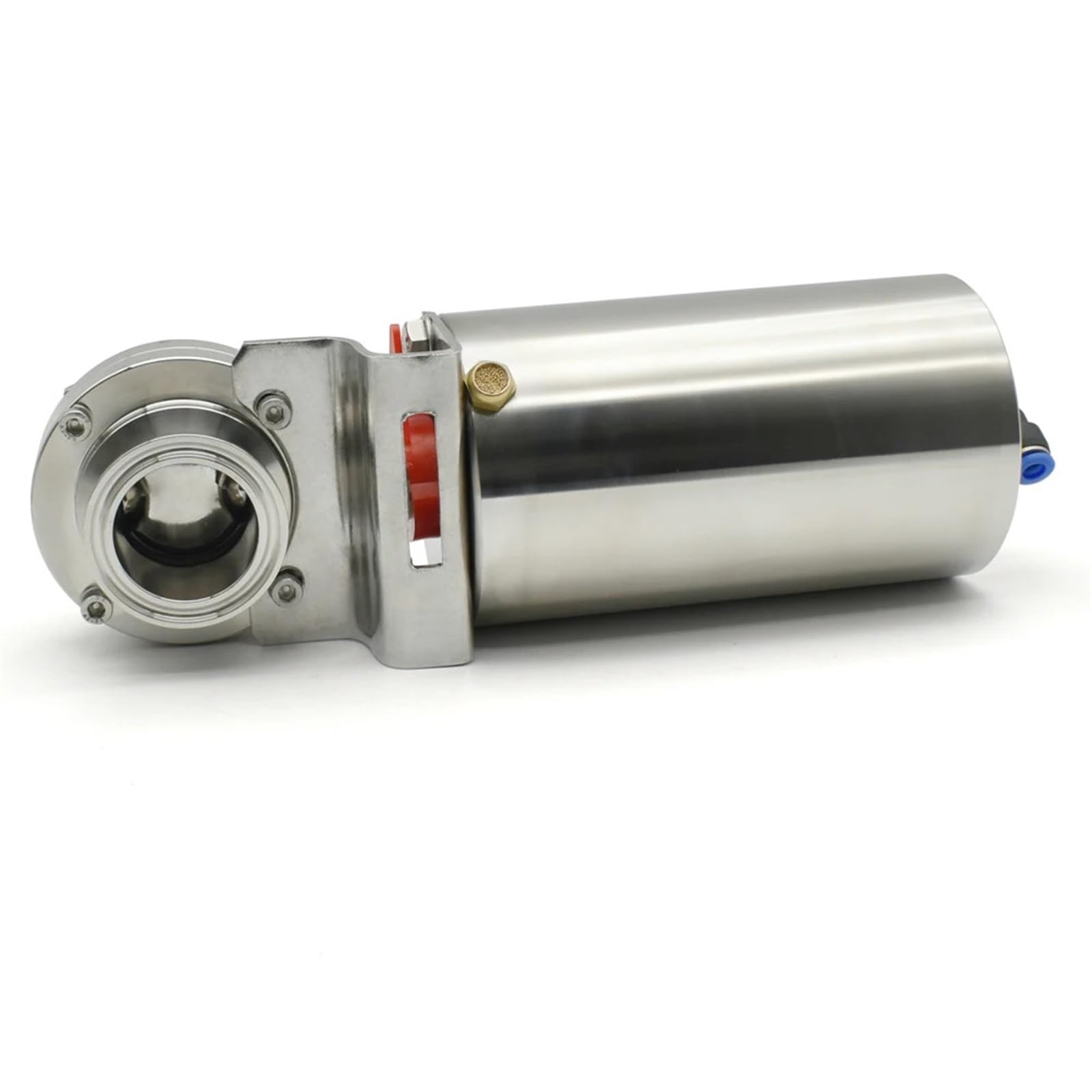 Pionowy pneumatyczny zawór motylkowy ze stali nierdzewnej SS304/316L o średnicy zewnętrznej 19-108 mm (108 mm Ferrule Od119,SS304)