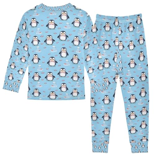 Cute Iceberg Penguin Pajamas Set Long Sleeve Soft Cotton Sleepwear 2 Piece2