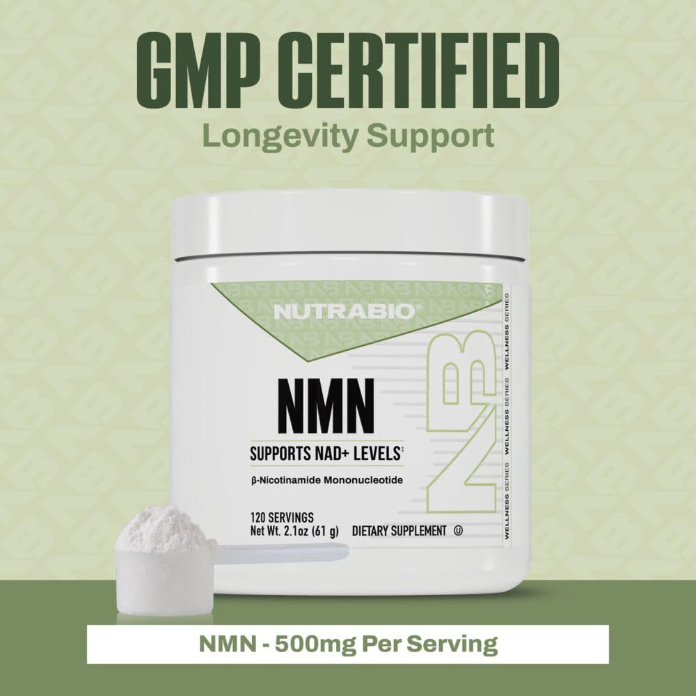 NutraBio NMN - NAD Supplement, Longevity Support, Boost NAD Levels, Increase Cellular Energy, Brain Health, Healthy Aging- 120 Servings — Amazon image 8