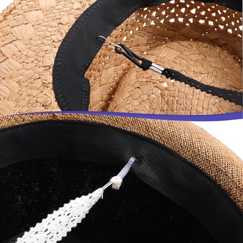 2 correas para sombrero ajustables para mujer miniatura 4