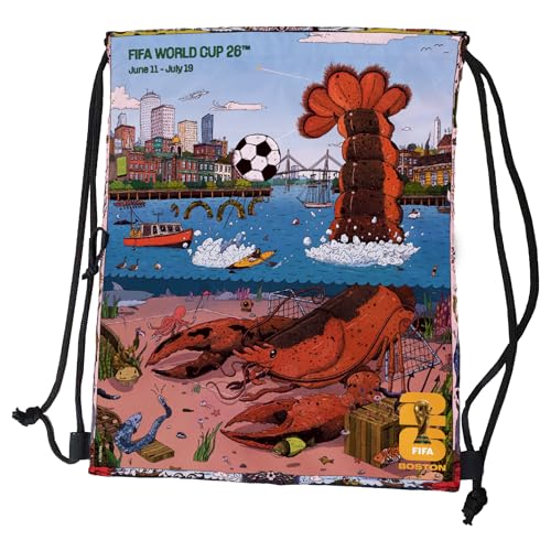 HONAV Mochila com cordão da Copa do Mundo de 2026 da FIFA – Mochila leve com bolso frontal