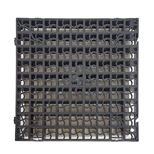 TENLITE 20 x Grass Grid Black Plastic Paving Driveway Grid Turf Grass Lawn Path Gravel Protector Drainage Mat Shed Greenhouse Base (5 Square Metre)