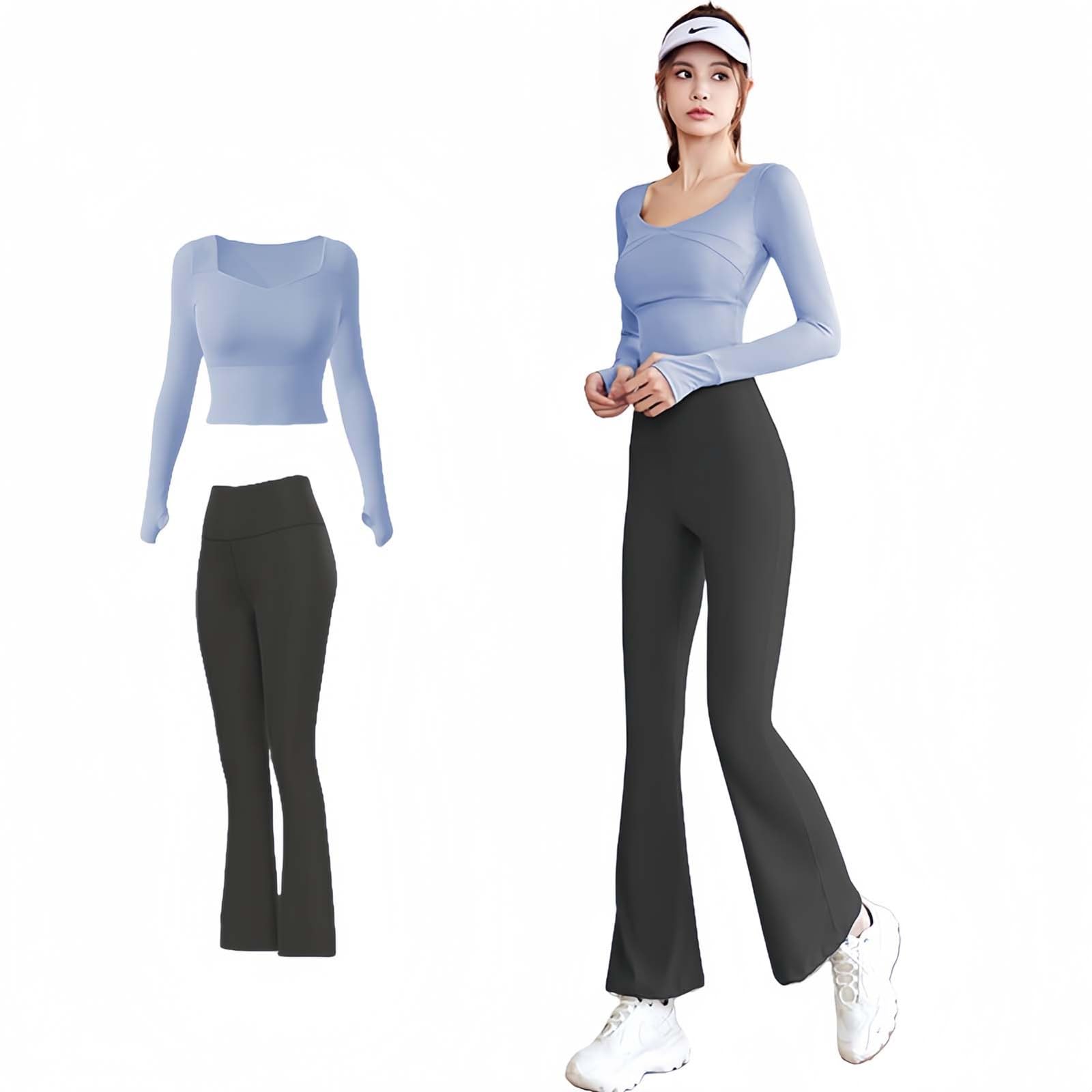 Conjunto Deportivo para Mujer, Conjunto De Yoga, 2 Piezas, Conjuntos Deportivos para Mujer, Chándal Deportivo para Yoga, Fitness, Ropa Deportiva para Correr
