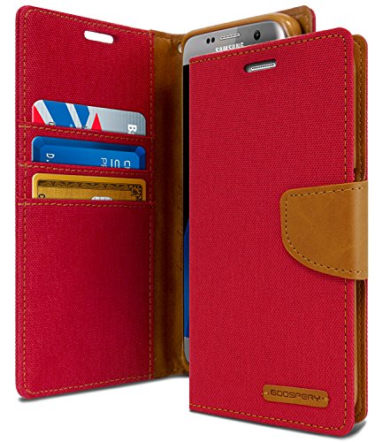 Goospery canvas wallet for samsung galaxy s7 edge case …