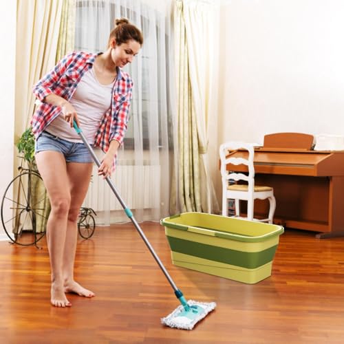 Seau à eau pliable en silicone pour le nettoyage et camping - 3