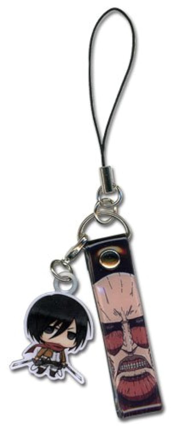 Great Eastern Entertainment Attack On Titan Mikasa Sd Metal Cell Phone Charm