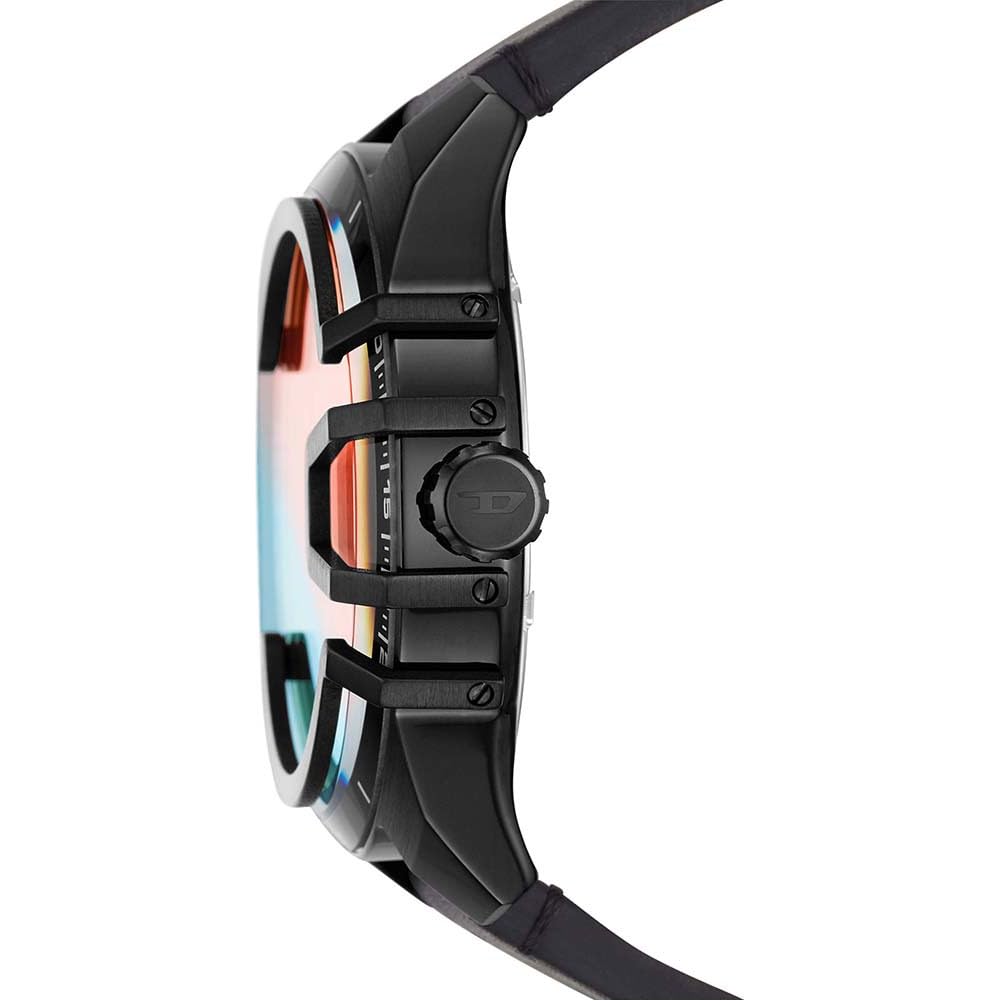 Diesel Orologio Caged da uomo, movimento al quarzo con Cinturino in silicone, acciaio inossidabile o pelle