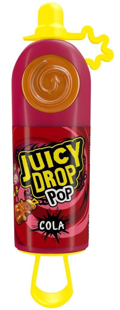 Juicy Drop Pop Cola Flavoured Interactive Lollipop with Sour Liquid Gel Candy Dispenser Novelty Fun Sweet Treat for Kids Party Gifting Collectible Candy 26g (Imported)-image-30