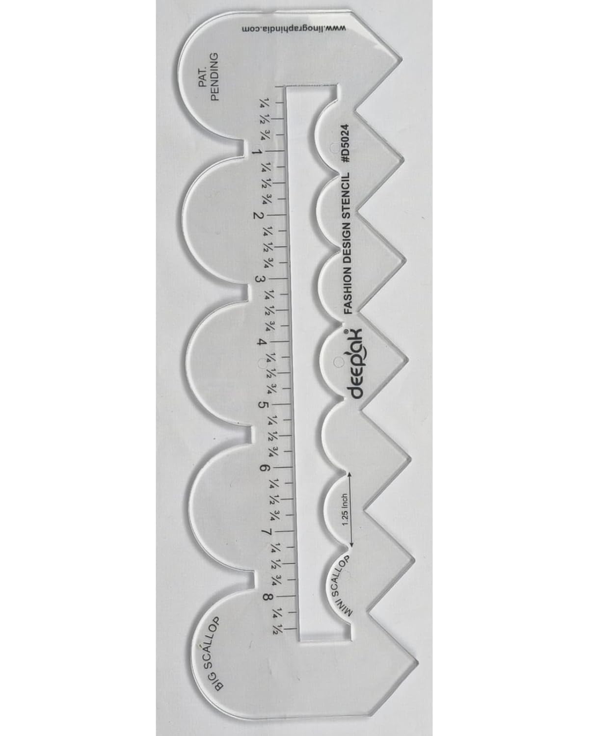 4 in 1 Multi-Purpose Scallop Scale || 2-inch Scallop, 1.25-inch Small Size Scallop-picture-43