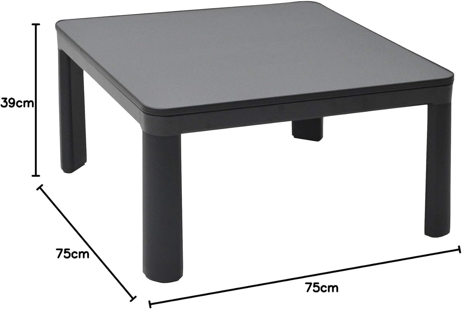 Amazon.co.jp : カジュアル こたつ テーブル 75cm 正方形 一人暮らし