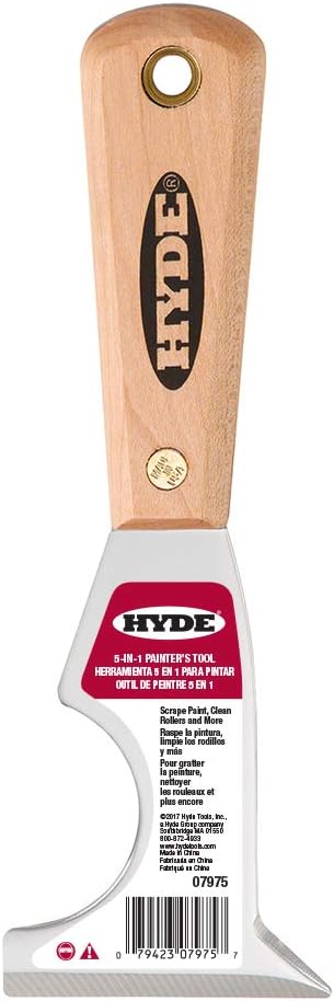 HYDE 5-in-1 Extra Heavy-Duty ProWood™ Multi-Tool. Paint Scraper tool, Floor Scraper, Drywall Tools, Tape Scraper, Paint Tool, Floor scraper Tool.