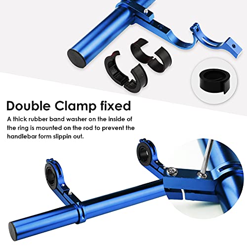 Bicycle Handlebar Extender, 11.8in Aluminum Alloy, Blue - Thumbnail 4