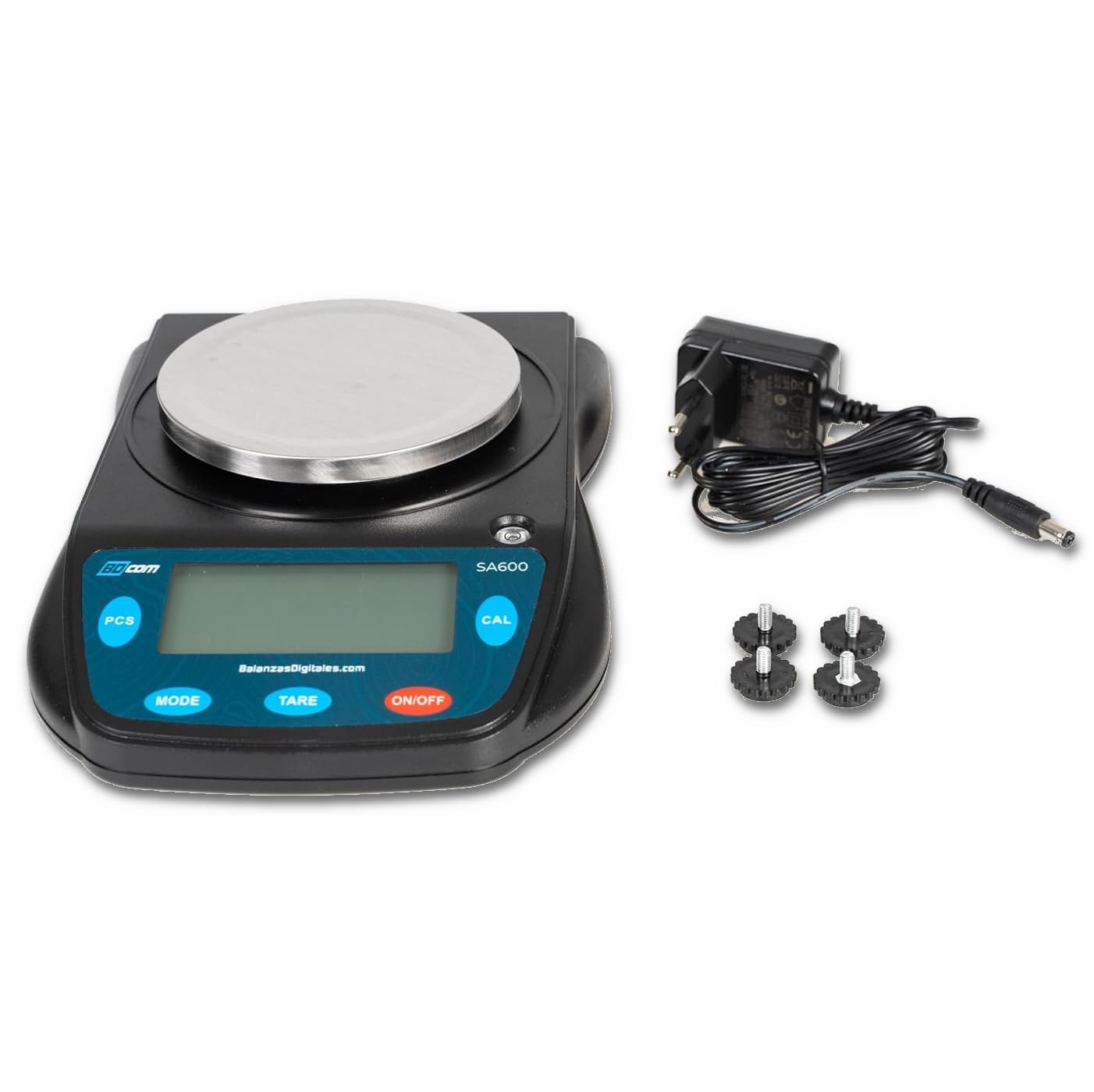 BDCOM SA-600 Balanza de Alta Precisión para Joyería y Laboratorio - Exactitud de 0.01g, 600g Capacidad, Compacta, gran pantalla LCD