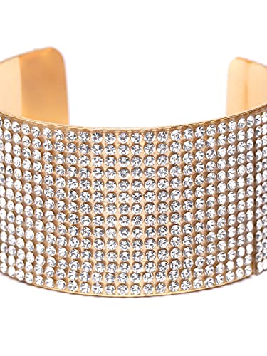 Crystal-Studded Bangles Bracelets - Valentine Jewellery