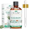HELAIF Rosmarino Oil Essenziale 118ML-4 FL.Oz Puro e Naturale Può Essere Utilizzato per Lenire, Rinfrescare, Curare i Capelli e le Unghie,Cura della Pelle, Aromaterapia e Candele Profumate