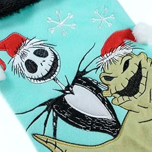 Ruz The Nightmare Before Christmas Oogie 20" Applique Christmas Stocking, Gift Holder for Stocking Stuffers, Indoor Home Decor and Holiday Decoration Ruz The Nightmare Before Christmas Oogie 20 Applique Christmas Stocking Gift Holder for Stocking Stuffers Indoor Home Decor and Holiday Decoration