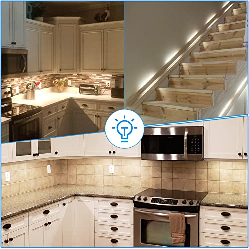 Litever 6-Light-Bar Under Cabinet Led Lighting Kit Daylight 5000K Extra Power Adapter Dimmer #TOP7