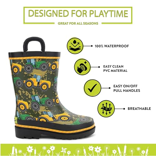 Image of Western Chief Kids Ladybug Rain Boot(Toddler /Little Kid /Big Kid) | Built for outdoor play, pull-on loops for self-dressing, comfort EVA insole, rubber traction outsole, toddler to big kid size