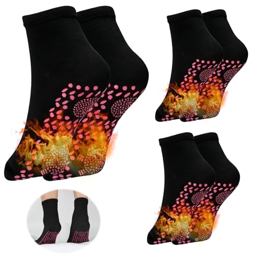 iwui 3 Paires Chaussettes Chauffantes Femme Homme, Hiver Auto-Chauffantes Thermiques Chaussette Chauffante Chaude pour Ski, Randonnée,...