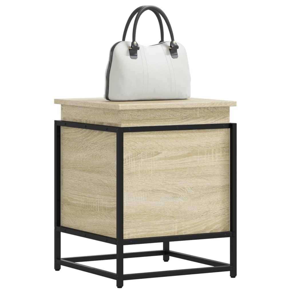 ShGaxin Aufbewahrungsbox mit Deckel, Holz, Sonoma-Eiche, 40 x 40 x 51,5 cm, Spielzeugtruhe, Aufbewahrungsbox, Schlafzimmer, Möbel, Bauchtruhe mit Sitz, Aufbewahrungsmöbel - 848790