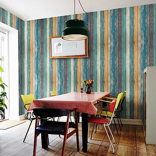 Image of JAAMSO ROYALS Multicolor Wooden Wall Simulation Wallpaper for Furniture, Wooden Wallpaper, PVC Wallpaper, Door Wallpaper Waterproof, Wood Wallpaper, Wooden Wallpaper for Walls (1000 CM X 45 CM)