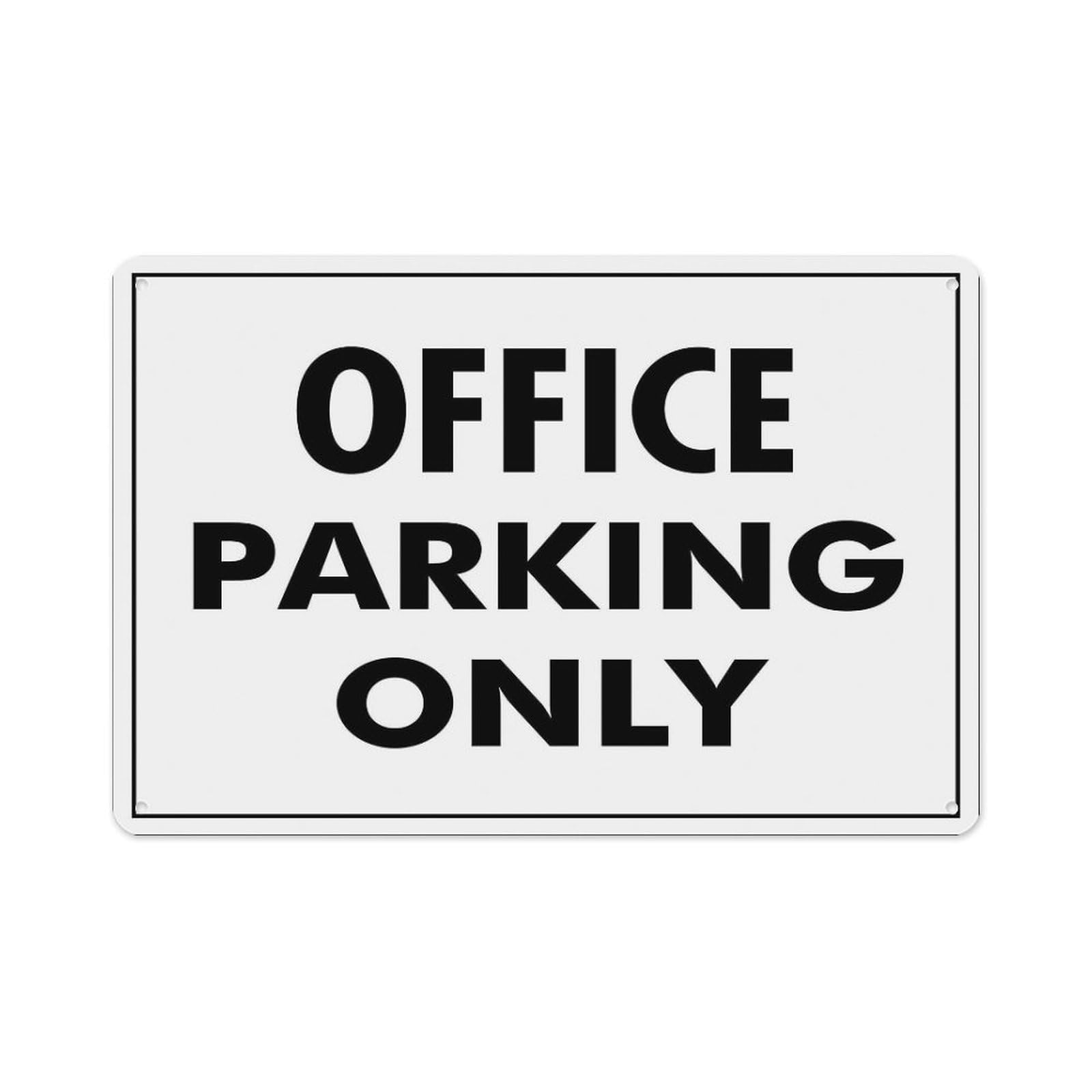 peiyeety Office Parking Only Sign Aluminum Tin Warning Signs for Home Outdoor Garden 8X12 Inches