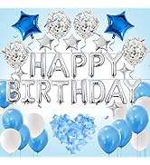 Amazon | Partyda 青と銀の風船キット誕生日 バルーン飾り付け