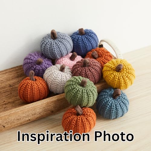 Image of Your Heart's Content MINI Knit Pumpkins, Set of 5 (Autumn Set) | Fall Farmhouse Decor, Tier Tray Decor, Bowl Fillers, Gifts for Women