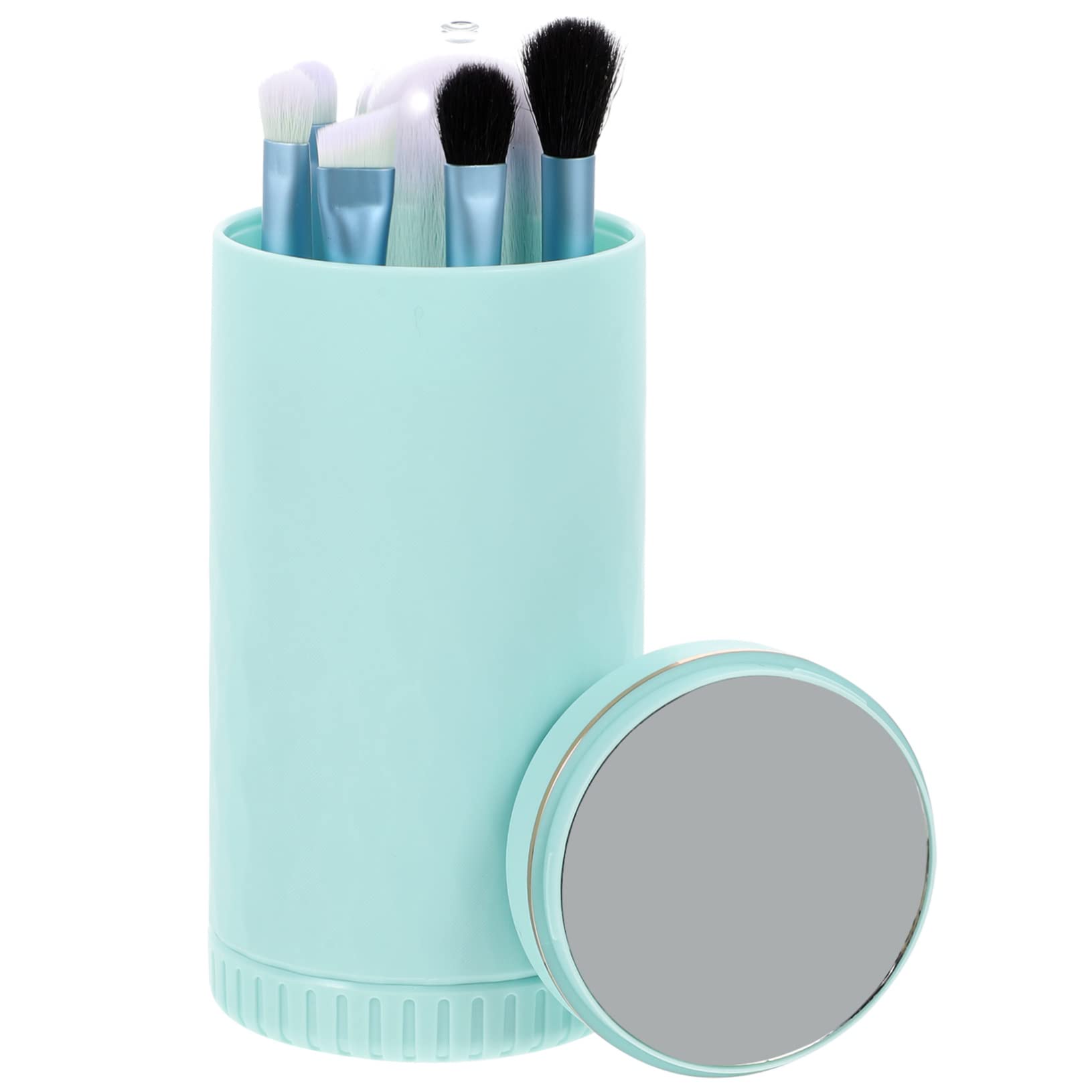 Healeved 4ensembles Set De Pinceaux De Maquillage Portable De Pinceaux Avec Miroir Outils De Pour Visage Et Fard à Paupières Trousse De Voyage Pratique Transparent