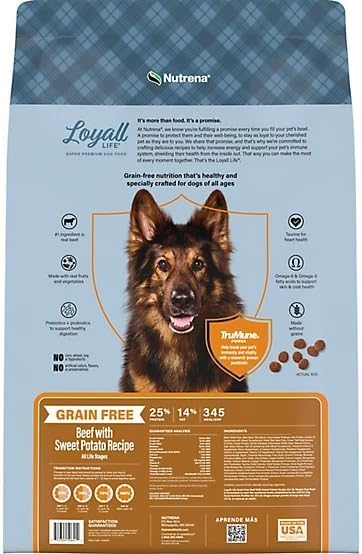 Nutrena Loyall Life Grain All Life Stages Beef with Sweet Potato Receipt Dog Food, 30 Pound (Pack of 1)