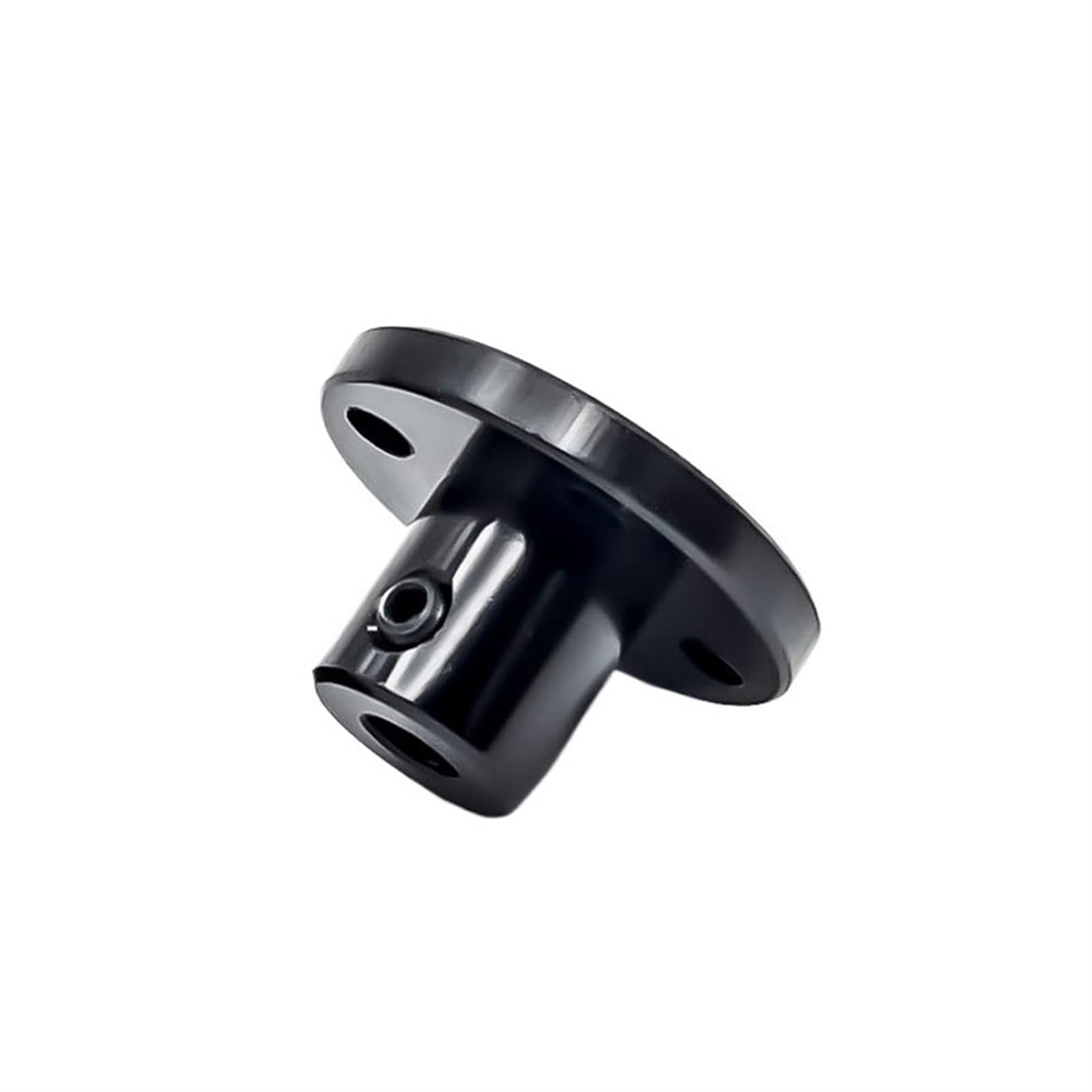 WEKONUMEX Flange Shaft Coupling, Flange Shaft Coupling 4mm Bore 22mm Diameter 3mm Width Aluminum Alloy RC Model(Black)